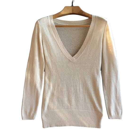 Smart Set Cream Knit Sweater Long Fitted women M - Picture 1 of 7